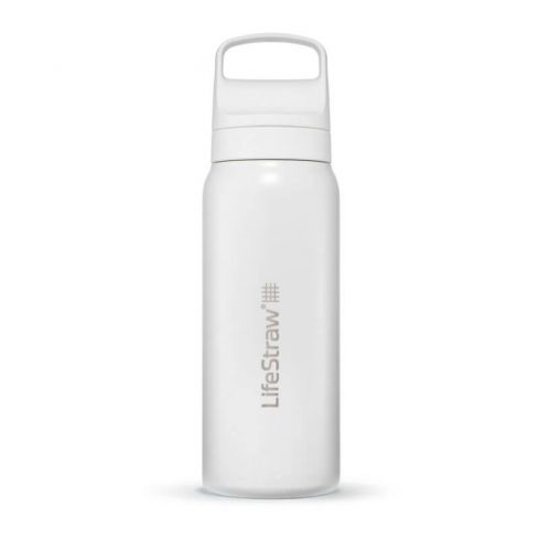 LifeStraw Go 2.0 Stainless Steel Water Filter Bottle 0,7L - White