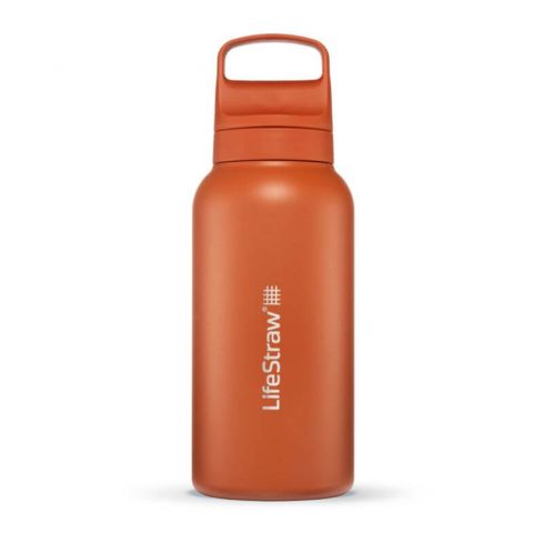 LifeStraw Go 2.0 Stainless Steel Water Filter Bottle 1L - Kyoto Orange