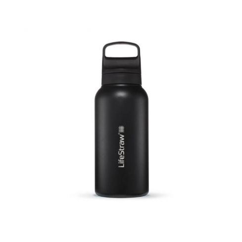 LifeStraw Go 2.0 Stainless Steel Water Filter Bottle 1L - Black