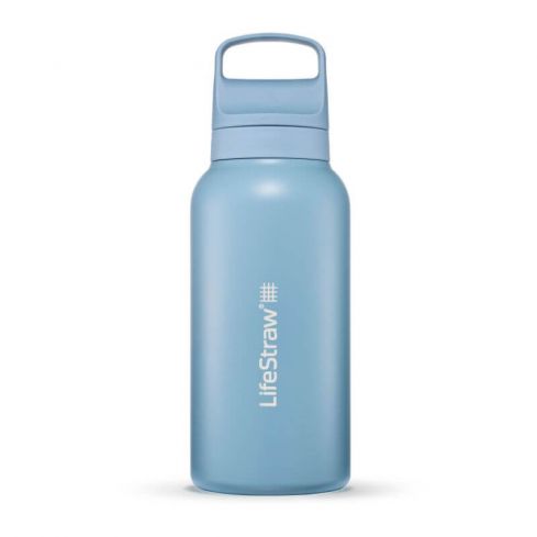 LifeStraw Go 2.0 Stainless Steel Water Filter Bottle 1L - Icelandic Blue